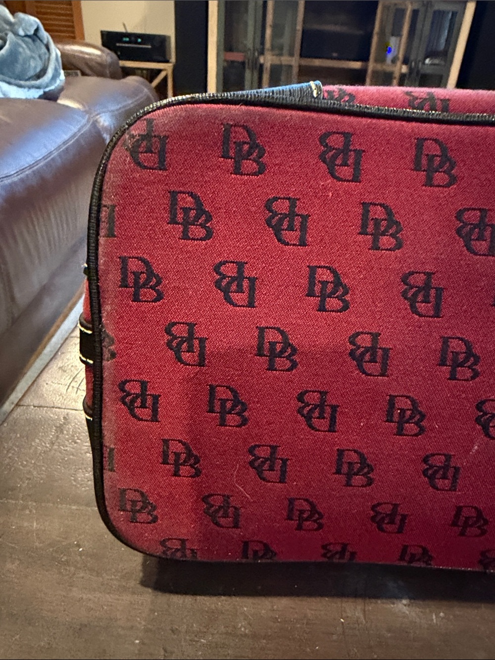 Dooney & Bourke Burgundy Monogram Shoulder Hobo - Picture 16 of 16